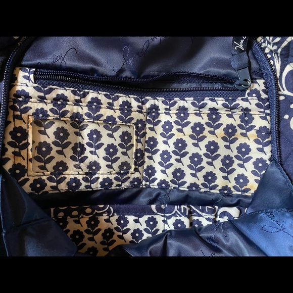 Vera Bradley Laptop backpack. Twirly birds navy - Picture 7 of 9